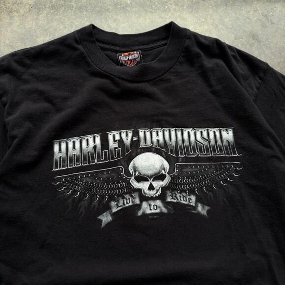 Vintage Essential‎ Harley Davidson Biker T-Shirt - Picture 2 of 5